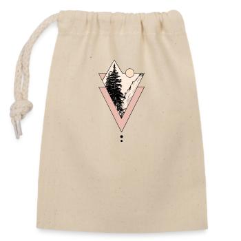Geometric Landscape - Mountain Landscape - Closable cotton gift bag (14x20cm) - nature - Front