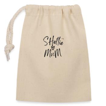 Sheltie Mum - Closable cotton gift bag (14x20cm) - nature - Front