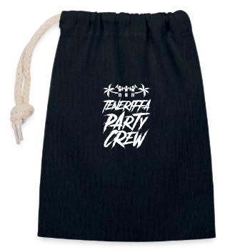 Vacances Tenerife Party Crew - Sac cadeau en coton avec cordon (14 x 20 cm) - bleu marine - Devant