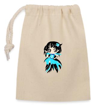 Beautiful cute Chibi Witch girl Halloween Dress - Verschließbarer Geschenkbeutel aus Baumwolle (14x20cm) - Natur - Vorne
