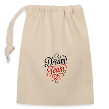 Dream Team - Verschließbarer Geschenkbeutel aus Baumwolle (14x20cm) - Natur - Vorne