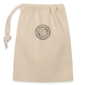 Cercle de Pi - Sac cadeau en coton avec cordon (14 x 20 cm) - nature - Devant