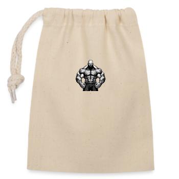 Muscle Beast Workout Bodybuilder - Sac cadeau en coton avec cordon (14 x 20 cm) - nature - Devant