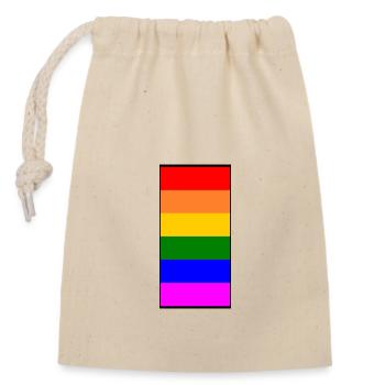 Lgbt - Verschließbarer Geschenkbeutel aus Baumwolle (14x20cm) - Natur - Vorne
