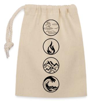 The weather is trending - Closable cotton gift bag (14x20cm) - nature - Front