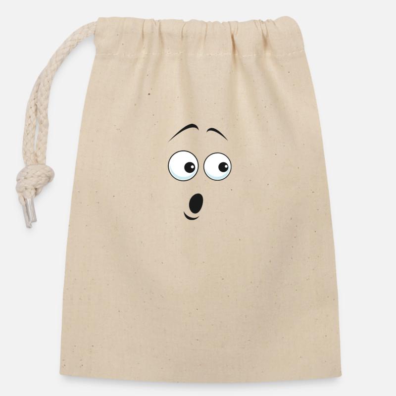 Shock Design - Closable cotton gift bag (14x20cm) - nature