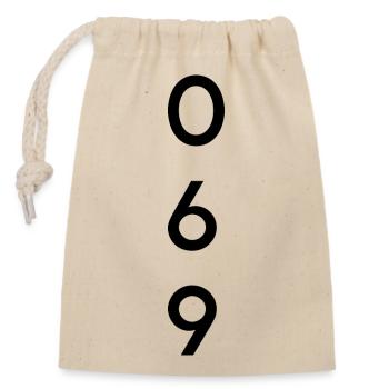 069 - Indicatif régional - Francfort - Sac cadeau en coton avec cordon (14 x 20 cm) - nature - Devant