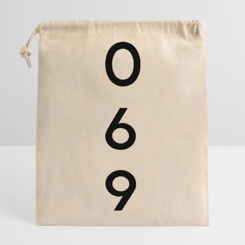 069 - Area code - Frankfurt Closable cotton gift bag (14x20cm)
