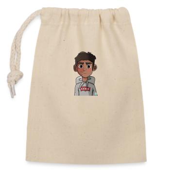 Cartoon Levi ́s Boy - Closable cotton gift bag (14x20cm) - nature - Front
