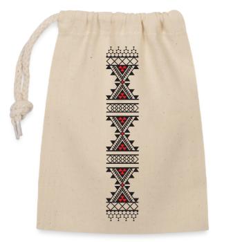 MOTIVE AMAZIGH BERBER KABYLE Z AMAZIGH ALGERIEN - Verschließbarer Geschenkbeutel aus Baumwolle (14x20cm) - Natur - Vorne