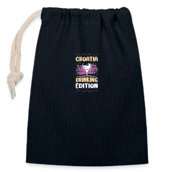 Croatia Party Urlaub - Verschließbarer Geschenkbeutel aus Baumwolle (14x20cm) - Navy - Vorne
