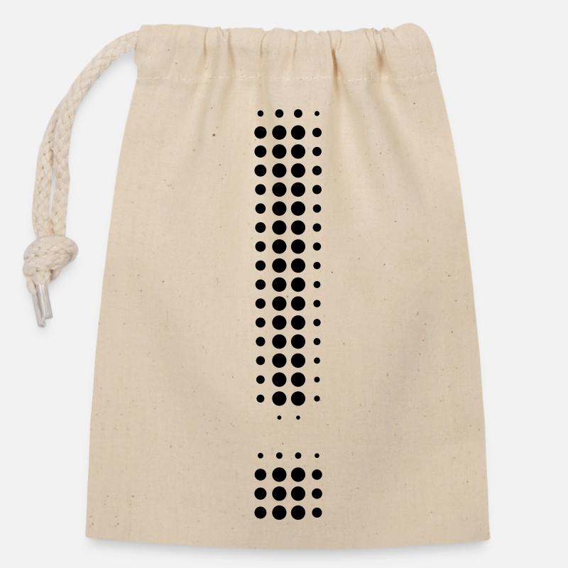 Exclamation mark - Closable cotton gift bag (14x20cm) - nature