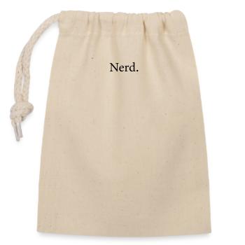 Nerd. - Sacchetto regalo richiudibile in cotone (14x20 cm) - natura - Fronte