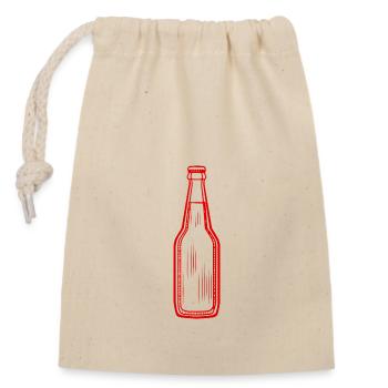 Beer Bottle Beer Icon - Closable cotton gift bag (14x20cm) - nature - Front