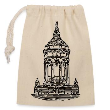Mannheim Wasserturm - Verschließbarer Geschenkbeutel aus Baumwolle (14x20cm) - Natur - Vorne