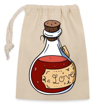 Potion d'amour - Sac cadeau en coton avec cordon (14 x 20 cm) - nature - Devant