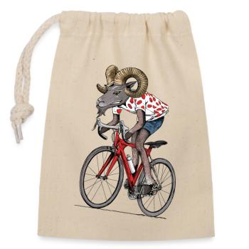 Radfahren Mountainbike-Trikot mit Gepunktet - Verschließbarer Geschenkbeutel aus Baumwolle (14x20cm) - Natur - Vorne