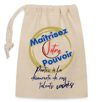 Maitrisez votre pouvoir - Sac cadeau en coton avec cordon (14 x 20 cm) - nature - Devant