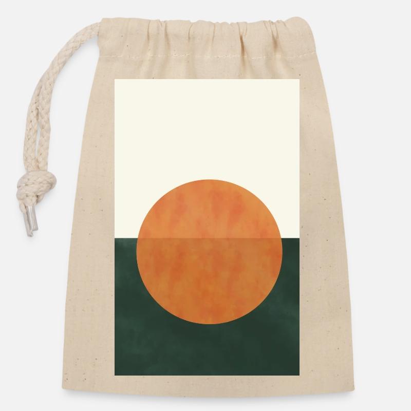 Sunrise abstract - Closable cotton gift bag (14x20cm) - nature