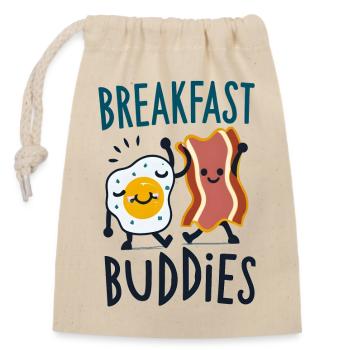 Breakfast Buddies - Verschließbarer Geschenkbeutel aus Baumwolle (14x20cm) - Natur - Vorne
