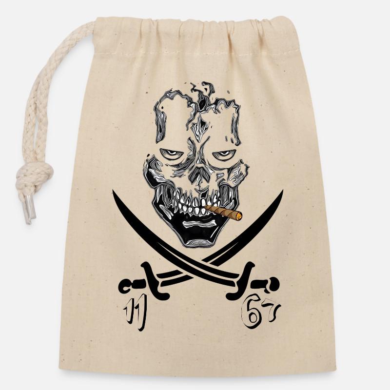 1167 - Sac cadeau en coton avec cordon (14 x 20 cm) - nature