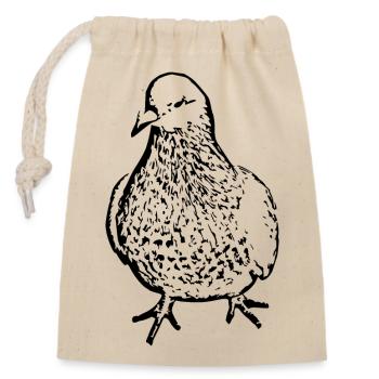 Bird Black Bird Watching - Closable cotton gift bag (14x20cm) - nature - Front