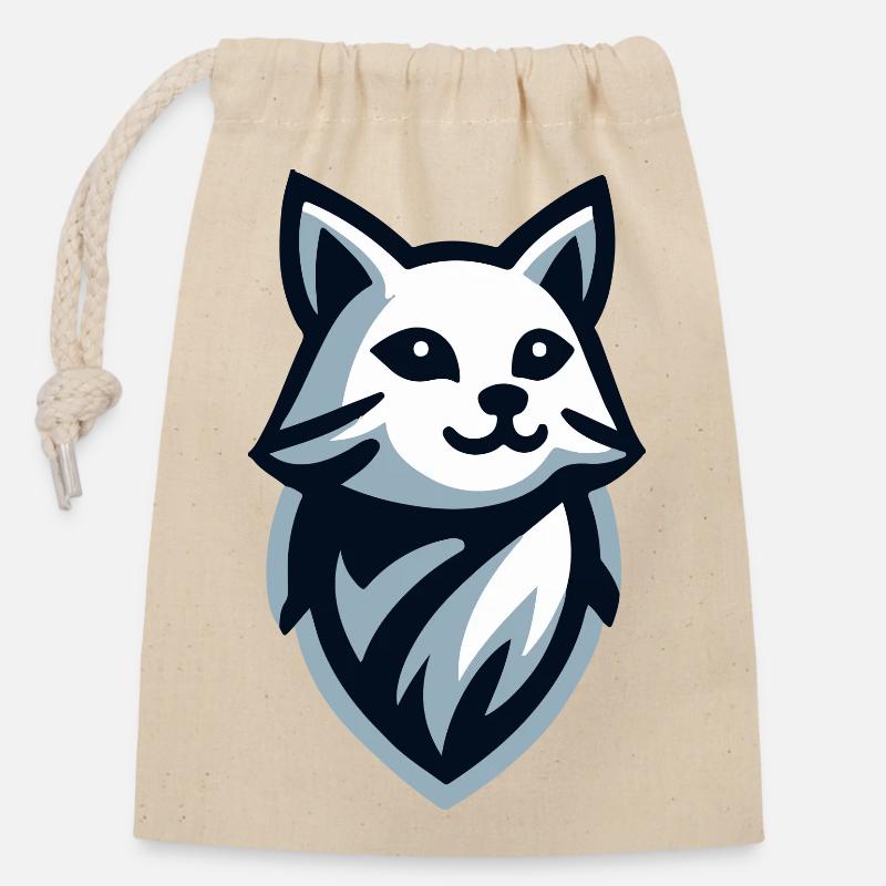 Chaton : illustration d’un peu moelleux - Sac cadeau en coton avec cordon (14 x 20 cm) - nature