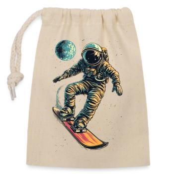 Zero Gravity Snowboarden - Verschließbarer Geschenkbeutel aus Baumwolle (14x20cm) - Natur - Vorne
