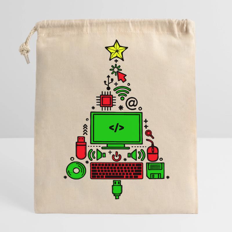 Code Computer Code Debug Scripting Programmer Closable cotton gift bag (14x20cm)