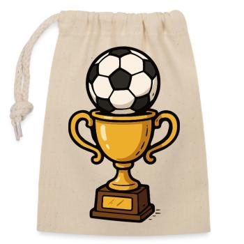 cup - Closable cotton gift bag (14x20cm) - nature - Front