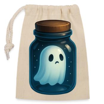 Ghost Glass Design - Closable cotton gift bag (14x20cm) - nature - Front