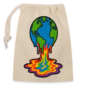 Earth Melting Rainbow Lava - Closable cotton gift bag (14x20cm) - nature - Front