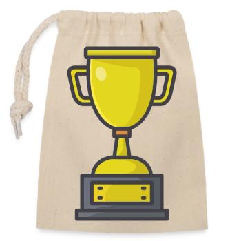 Trophée - Sac cadeau en coton avec cordon (14 x 20 cm) - nature - Devant