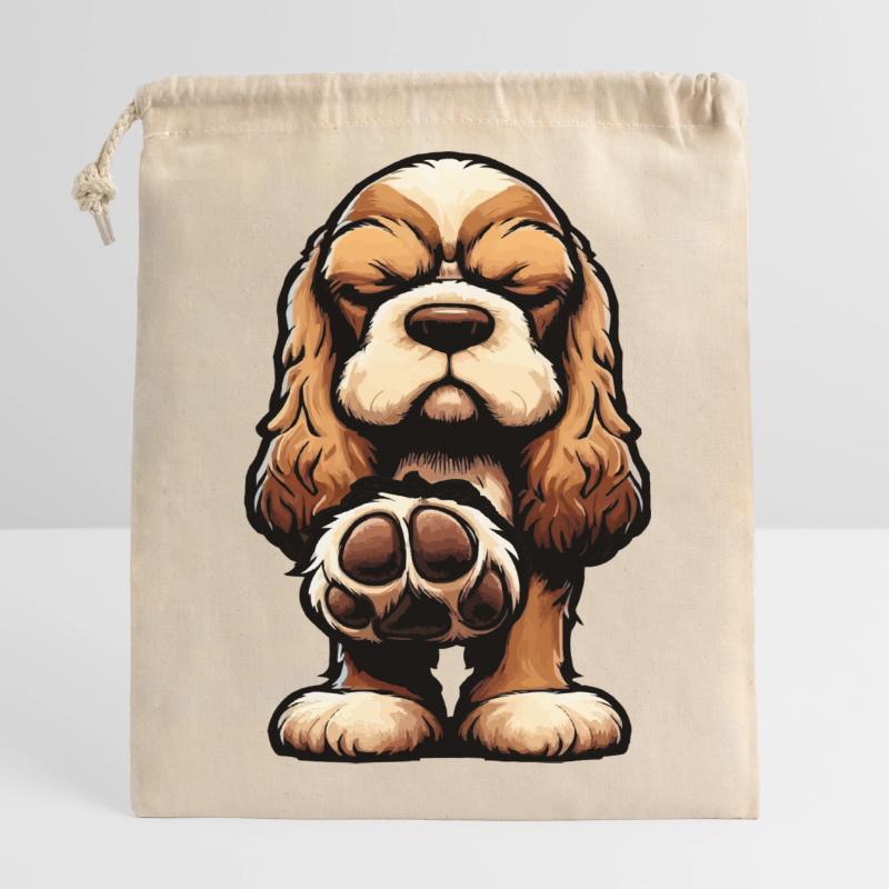 Cocker Spaniel Cocker Chien Cocker Propriétaire de cocker Spaniel Sac cadeau en coton avec cordon (14 x 20 cm)