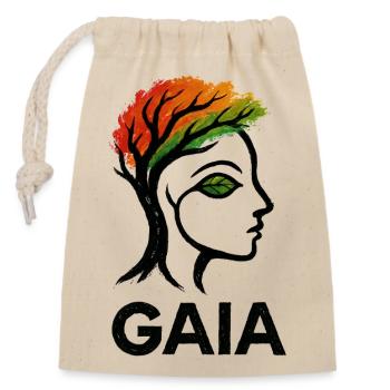 Gaïa - Mère Nature - Arbre de Vie - Sac cadeau en coton avec cordon (14 x 20 cm) - nature - Devant