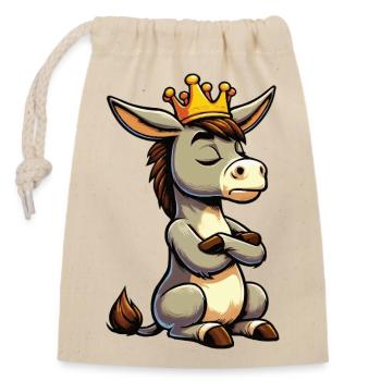 Donkey Donkey Donkey Holder Muli Long-Eared Donkey Muli - Closable cotton gift bag (14x20cm) - nature - Front