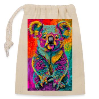 Koala - Sac cadeau en coton avec cordon (14 x 20 cm) - nature - Devant