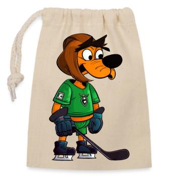 Hockey Dog - Closable cotton gift bag (14x20cm) - nature - Front
