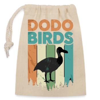 Dodo Birds Retro Vintage Extinct Bird - Closable cotton gift bag (14x20cm) - nature - Front