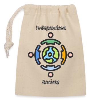 design mignon chemise lettres design graphique - Sac cadeau en coton avec cordon (14 x 20 cm) - nature - Devant