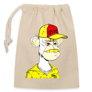Bonnet de la Rebelle de la rue des singes - Sac cadeau en coton avec cordon (14 x 20 cm) - nature - Devant