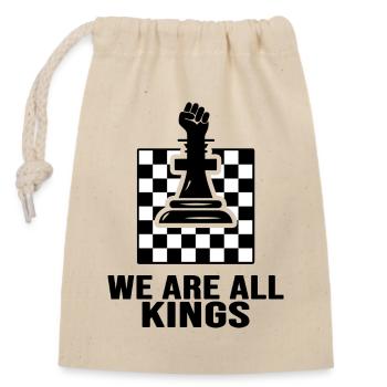 Schach Schachmatt Schachspieler Schach-könig - Verschließbarer Geschenkbeutel aus Baumwolle (14x20cm) - Natur - Vorne