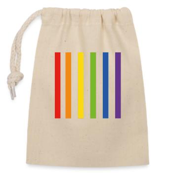Rainbow Flag LGBT - Closable cotton gift bag (14x20cm) - nature - Front