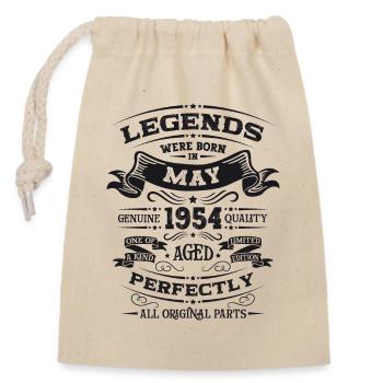 Légende Mai 1954 Né en 1954 Anniversaire 1954 - Sac cadeau en coton avec cordon (14 x 20 cm) - nature - Devant
