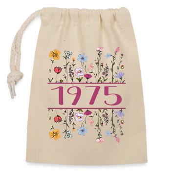 1975 Legendär Seit 1975 Geburtstag 1975 Frauen - Verschließbarer Geschenkbeutel aus Baumwolle (14x20cm) - Natur - Vorne
