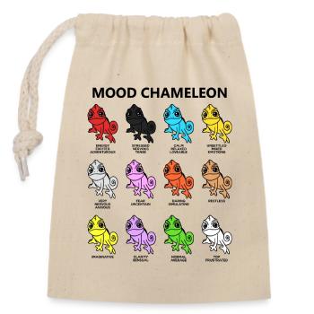 Mood Moody Caméléon Personnages Drôles d’animaux - Sac cadeau en coton avec cordon (14 x 20 cm) - nature - Devant