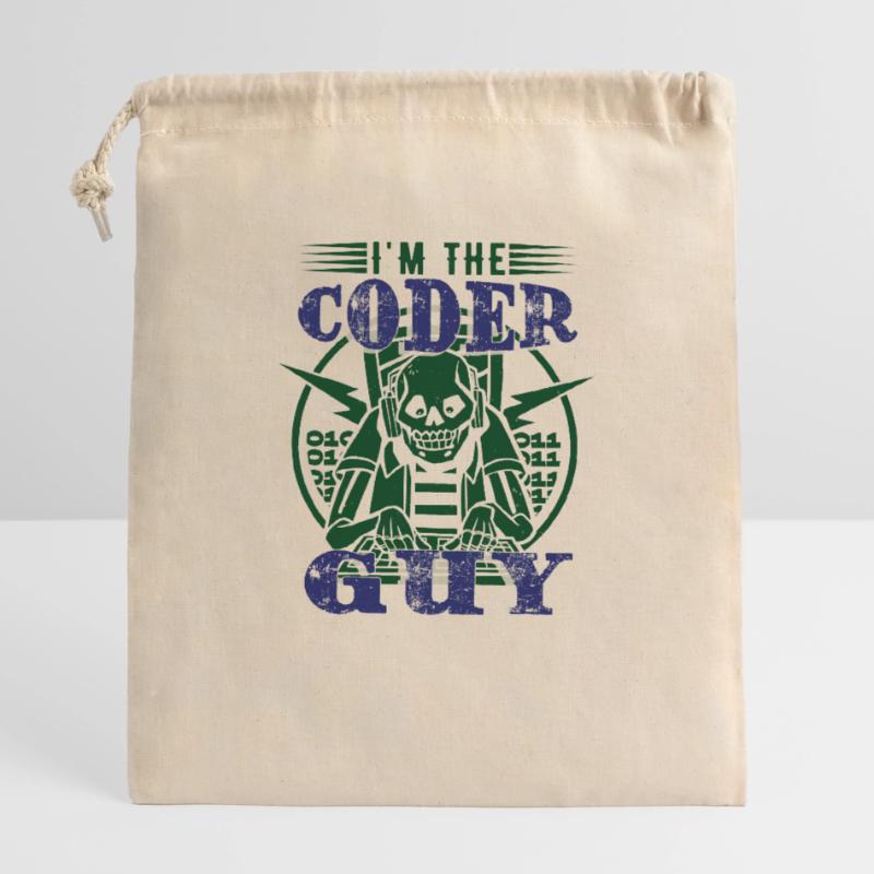 I'm The Coder Guy Closable cotton gift bag (14x20cm)
