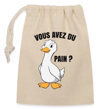 Amoureux Du Canard - Sac cadeau en coton avec cordon (14 x 20 cm) - nature - Devant
