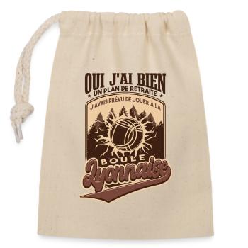 Retraite Boule Lyonnaise - Sac cadeau en coton avec cordon (14 x 20 cm) - nature - Devant