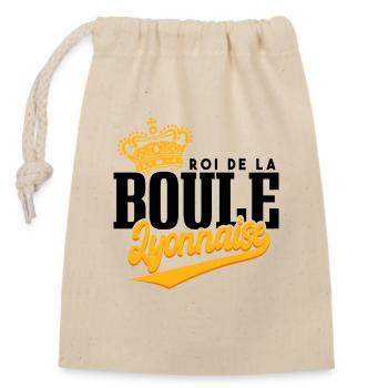 Boule Lyonnaise Roi Bouliste - Sac cadeau en coton avec cordon (14 x 20 cm) - nature - Devant
